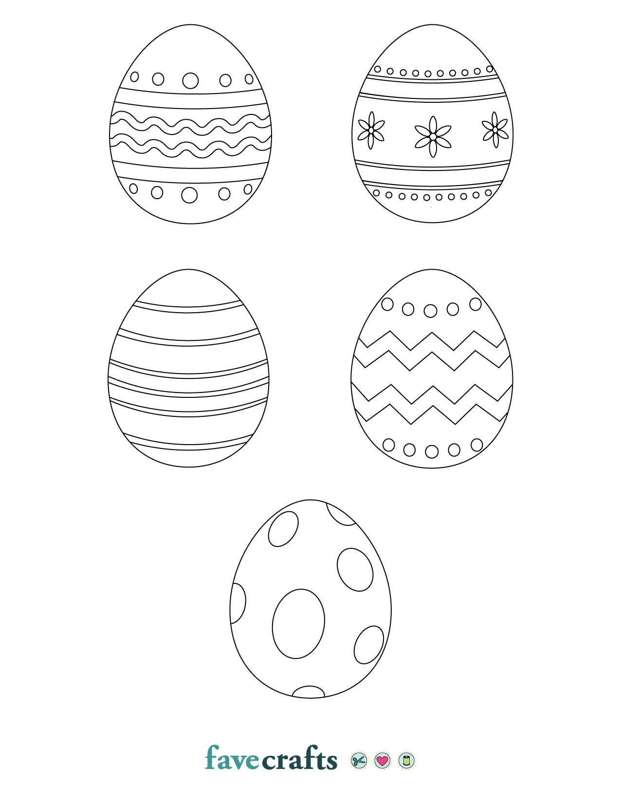 Printable Easter Eggs Free Download | FaveCrafts.com