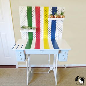 Point Blanket Inspired Sewing Base Makeover
