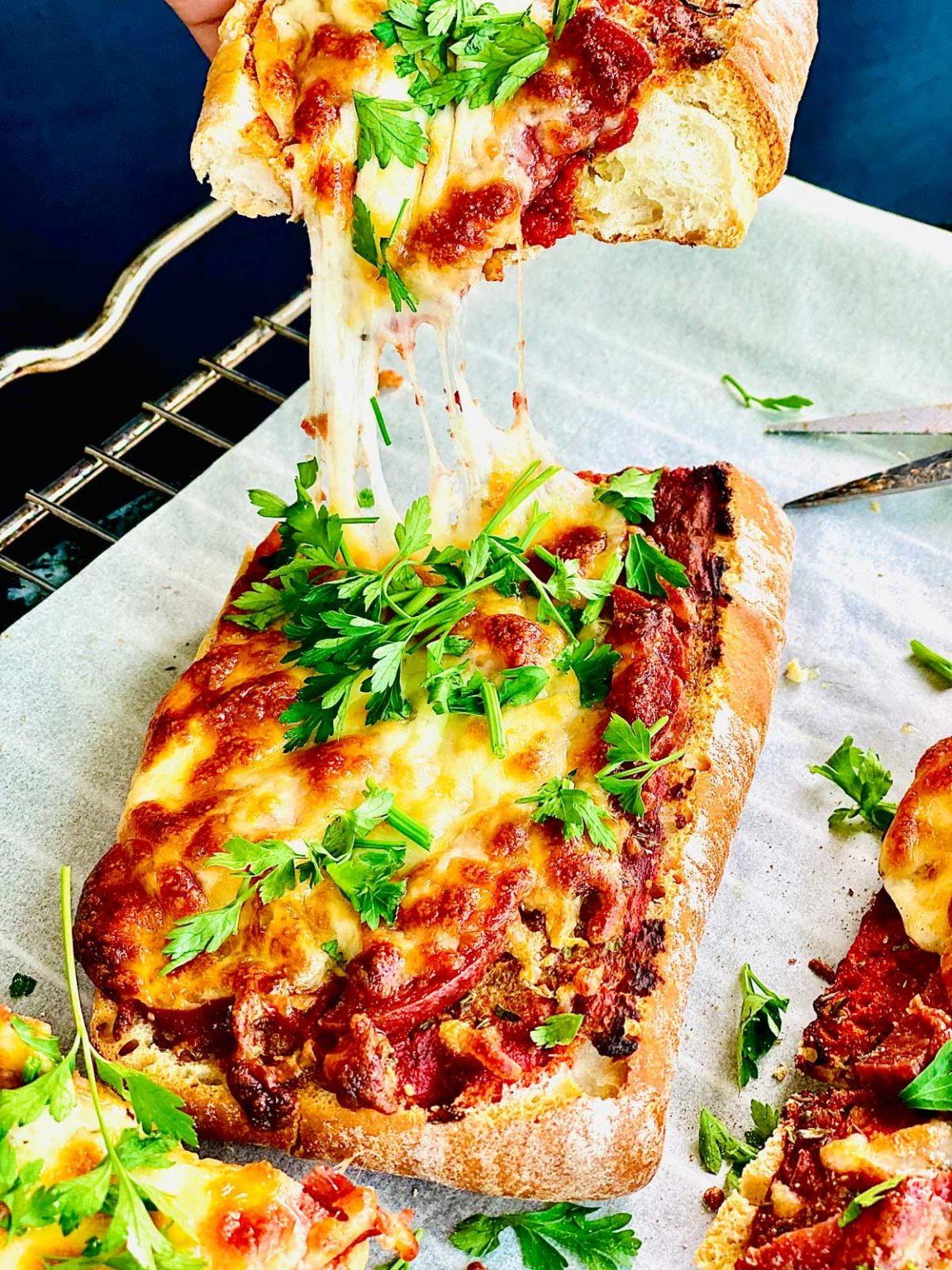 Vegetarian Pizza On Ciabatta Bread | AllFreeCopycatRecipes.com