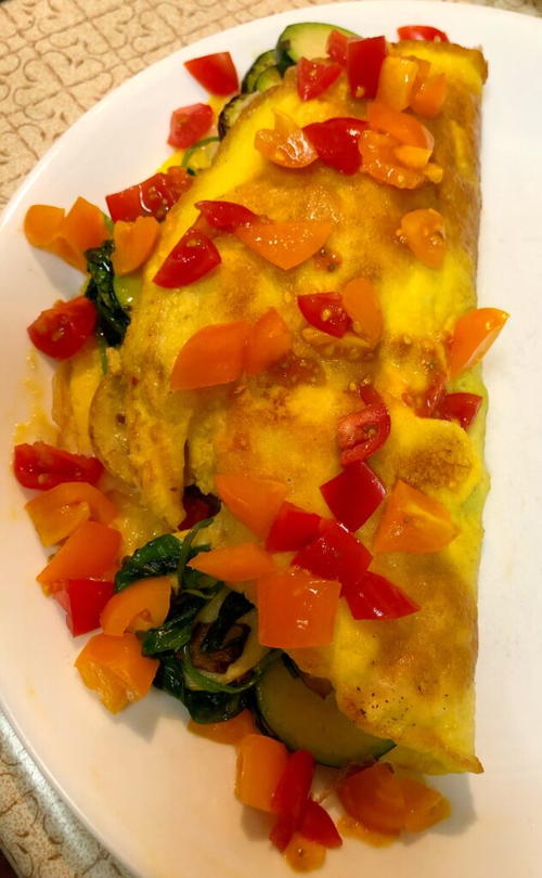 How To Make: Loaded Veggie Omelet | AllFreeCopycatRecipes.com