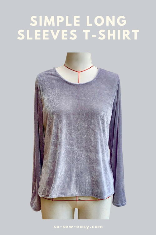 Simple Long Sleeves T-shirt Free Pattern | AllFreeSewing.com