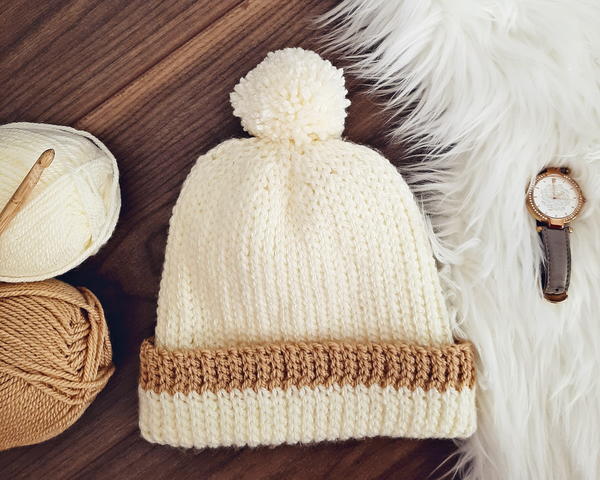 Knit-look Crochet Hat