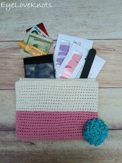 Dip-dyed Cosmetic Bag (or Crochet Hook Pouch)