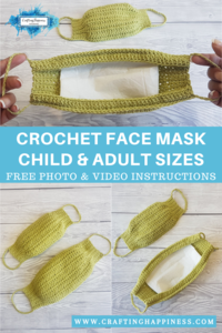 Crochet Face Mask With Filter (child & Adult) | AllFreeCrochet.com