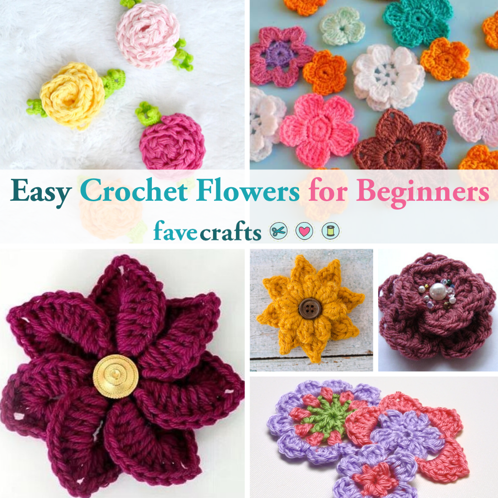 How to crochet a flower for beginners step by step on sale