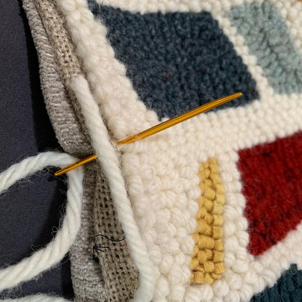 How to Finish a Punch Needle Pillow