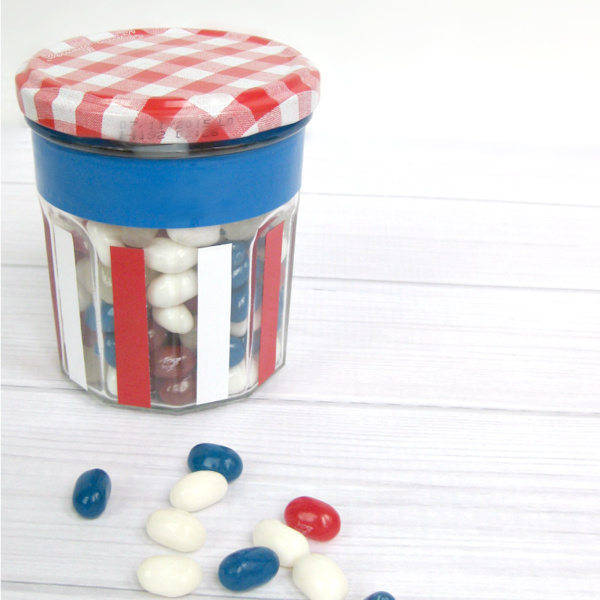 Easy Patriotic Upcycled Jar