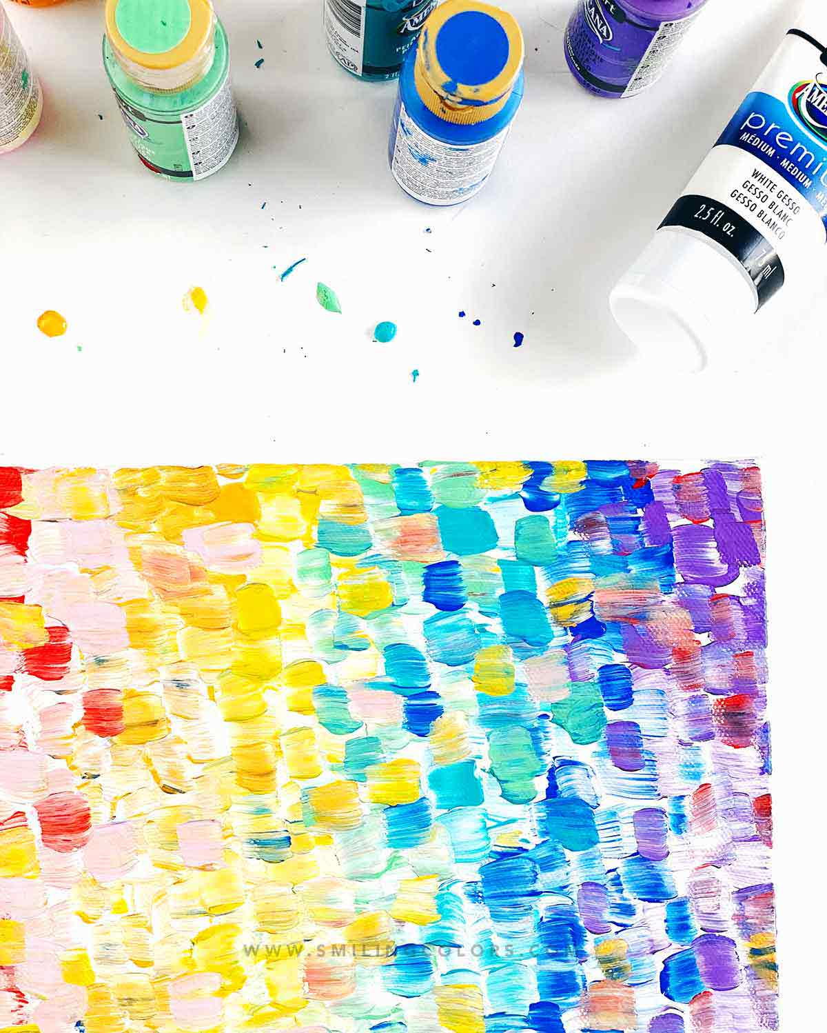 Rainbow Abstract Art | FaveCrafts.com