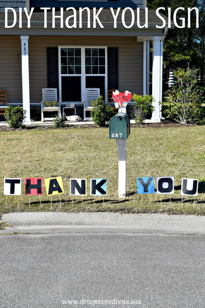 Diy Thank You Sign