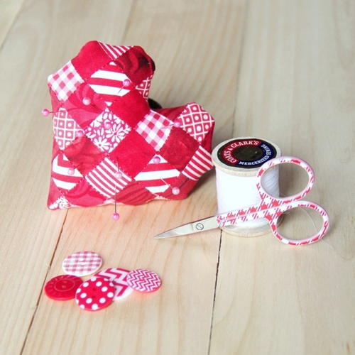 Patchwork Heart Pincushion