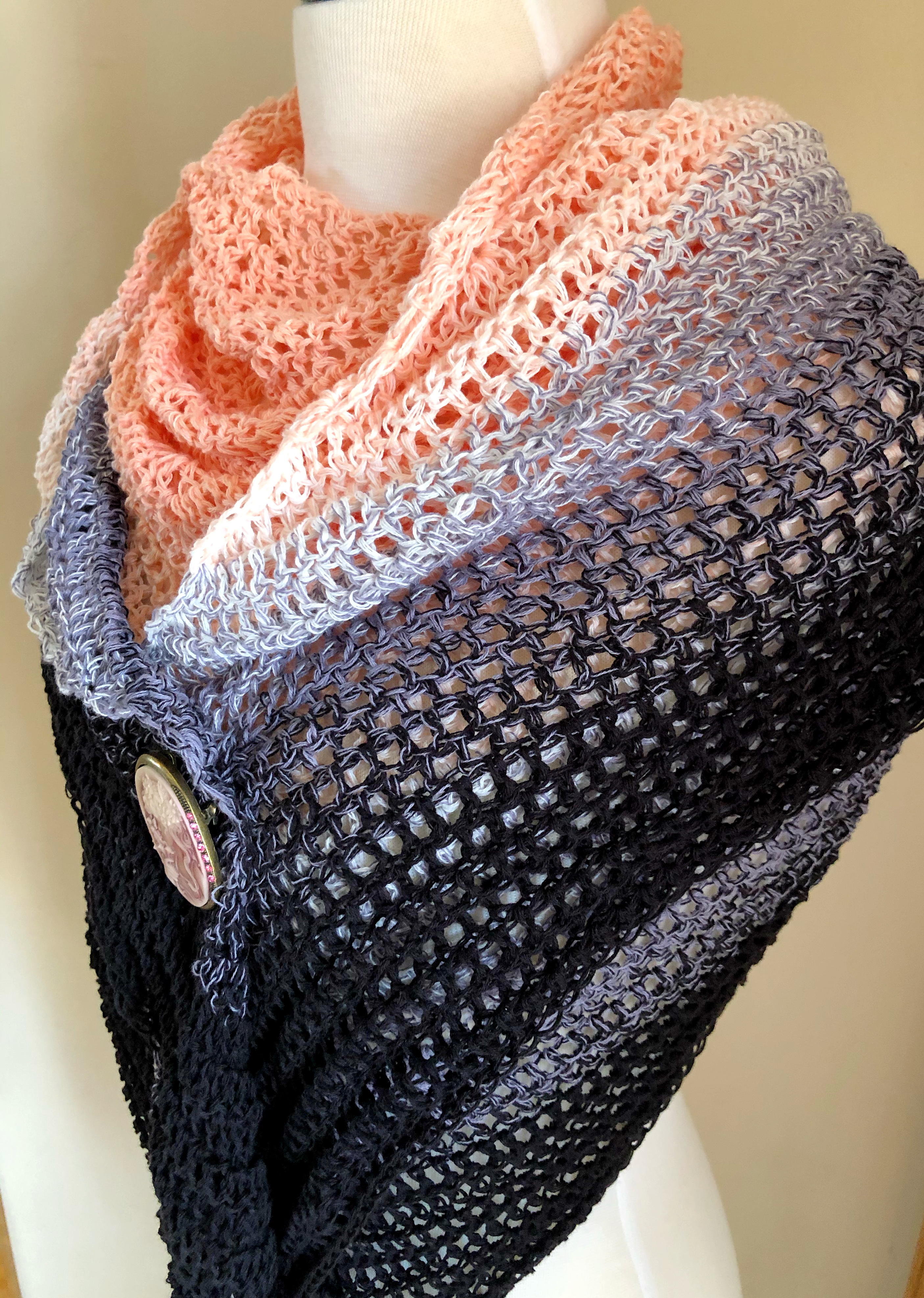 Beginner Triangle Shawl | AllFreeCrochet.com