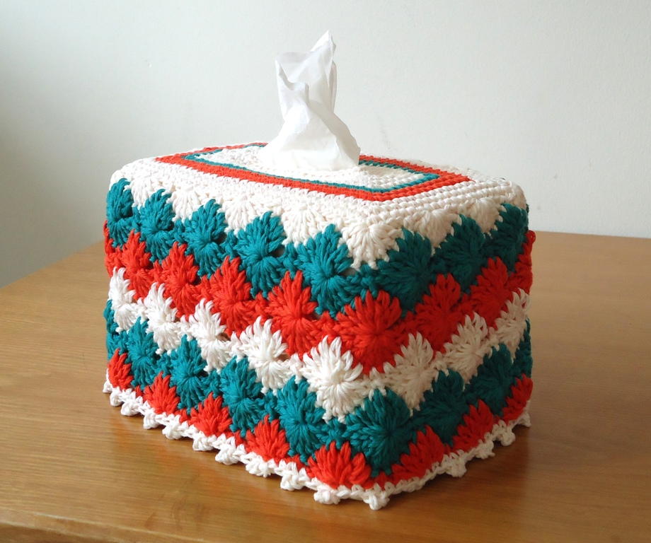Catherine Wheel Tissue Box Cover,cochet, free crochet patterns, free patter...