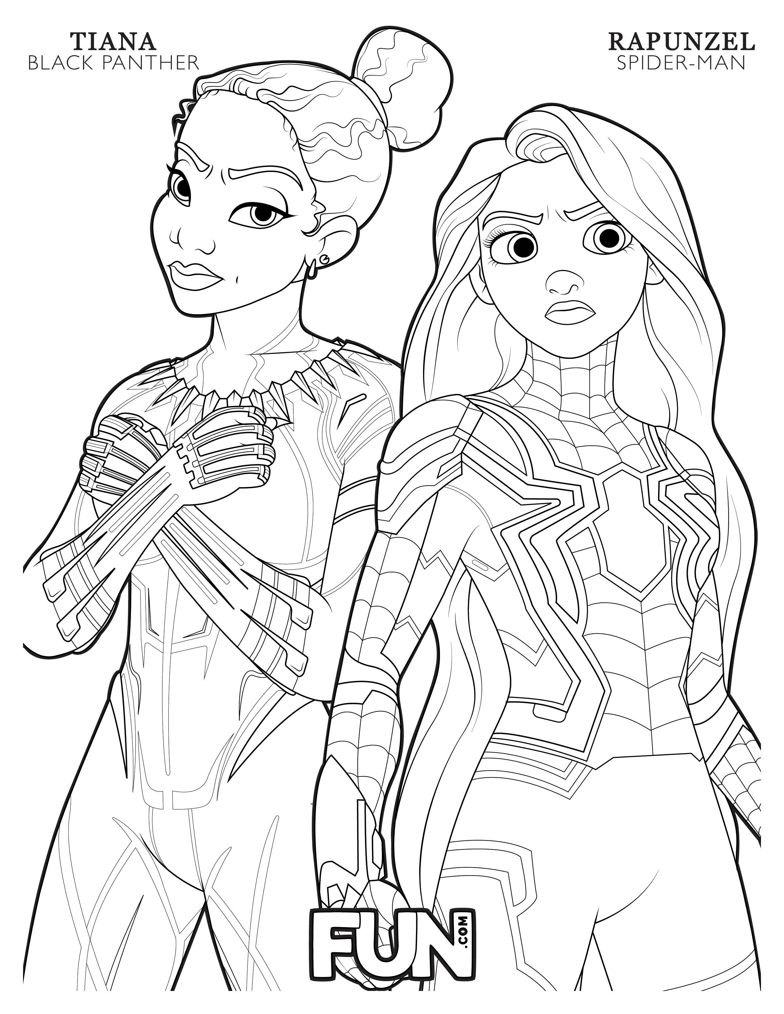 These Coloring Pages Combine Disney Characters With The ...