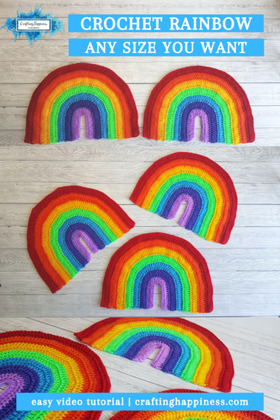 Crochet Rainbow (any Size) Free Pattern | Crafting Happiness
