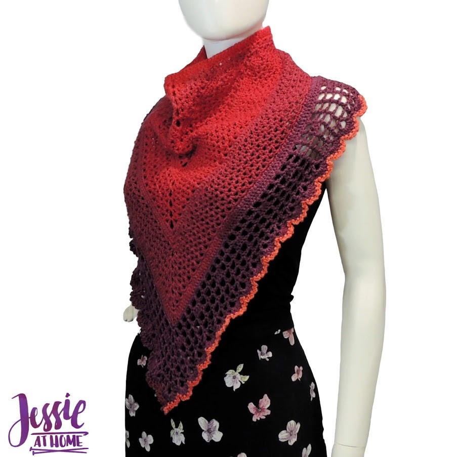 pink lace shawl