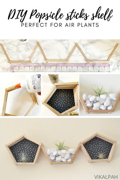 Diy Pentagon Popsicle Stick Shelf