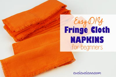 Diy Cloth Napkins With Fringe