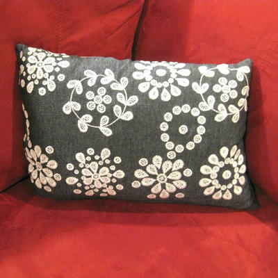 Upcycled Skirt Throw Pillow