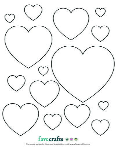 Free Heart Templates pdf in all different sizes
