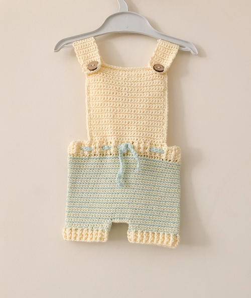 Unisex Crochet Baby Romper