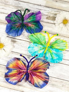 Easy Coffee Filter Butterfly Craft | FaveCrafts.com