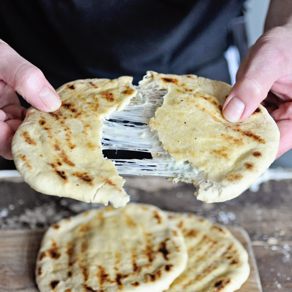 No-yeast No-bake Homemade Bread Stuffed With Cheese  Herbs