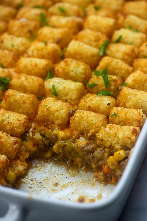 recipe for tater tot casserole