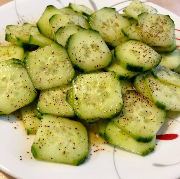 Flavor Packed Cucumber Salad With A Little “bam”