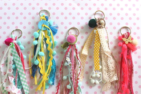 Fabric Scraps Keyholders