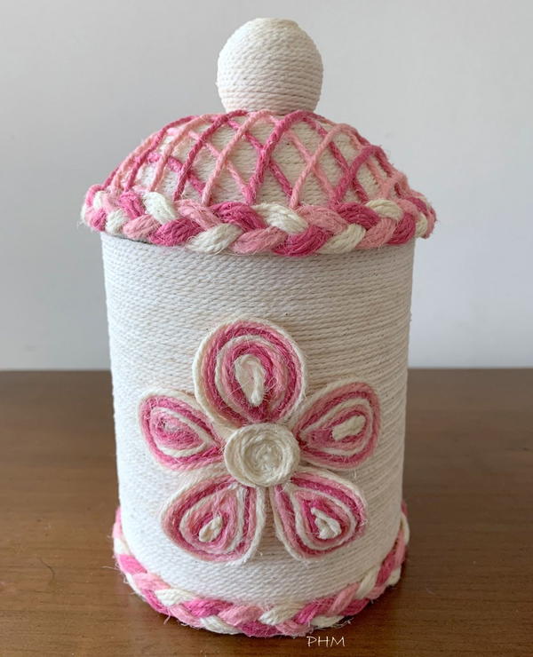 Twine Wrapped Tin Can And Top Diy