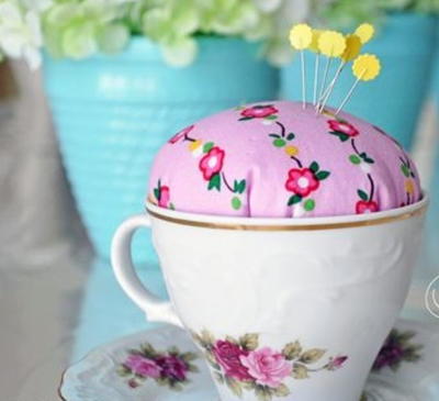 Ladylike Teacup DIY Pincushion