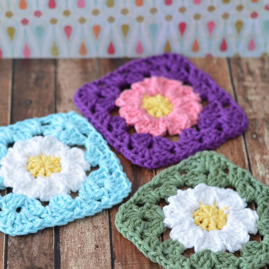 Crochet Daisy Granny Square AllFreeCrochet crochet-daisy-granny-square-allfreecrochet