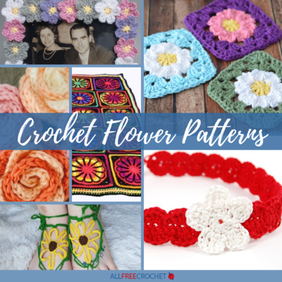 30+ Crochet Flower Applique Free Pattern