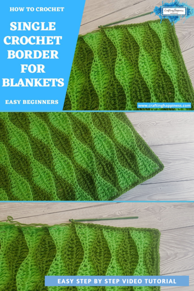 Single Crochet Border For Blankets Easy For Beginners | Crafting Happiness
