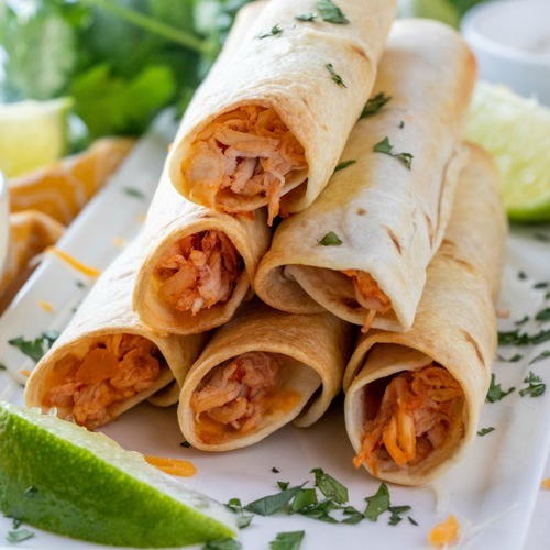 Baked Chicken Flautas (rolled Tacos)