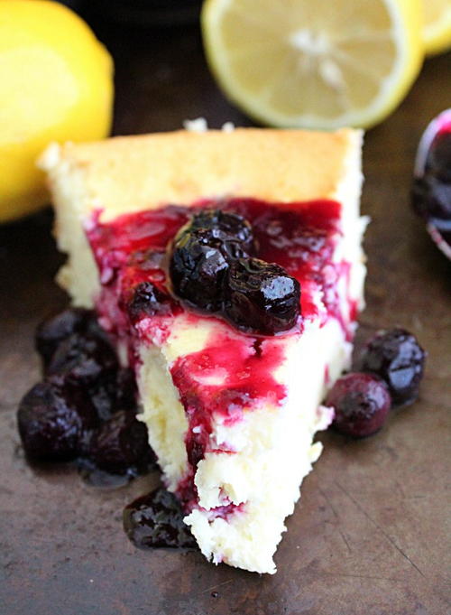 Crustless Lemon Cheesecake