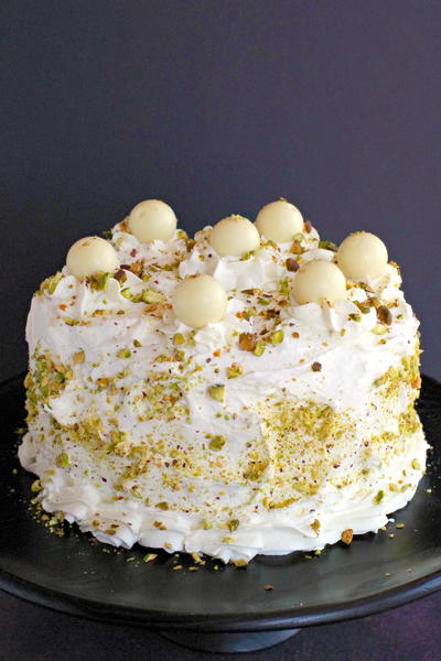 White Chocolate Pistachio Cake