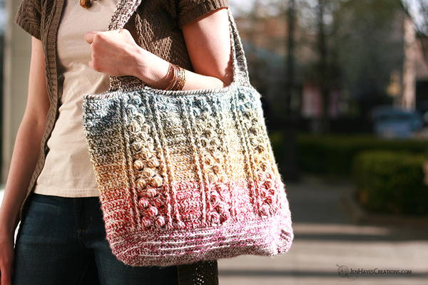 Braided Bobble Crochet Bag