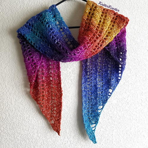 Rainbow Shawlette | AllFreeCrochet.com