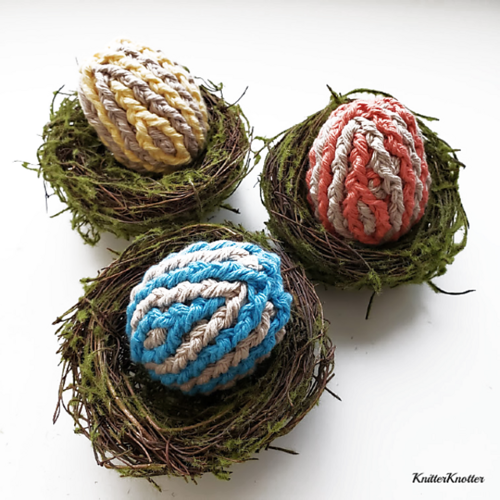 Ribbed Easter Eggs | AllFreeCrochet.com