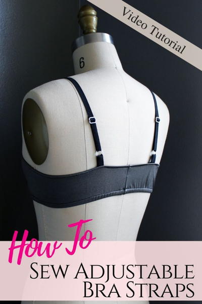 How to sew adjustable elastic straps to a bra! 