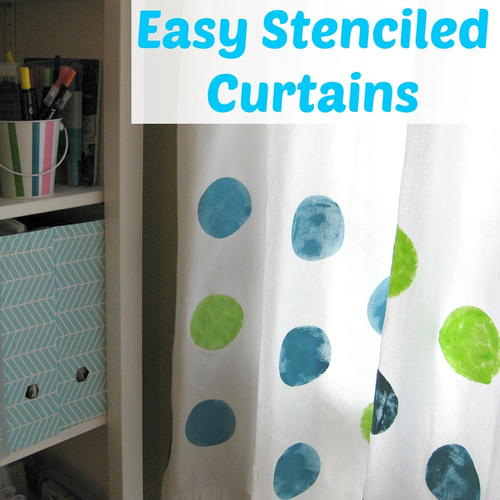 Easy Stenciled Curtains