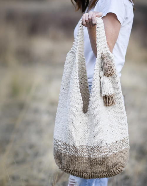 Slouchy Knit Tote Bag