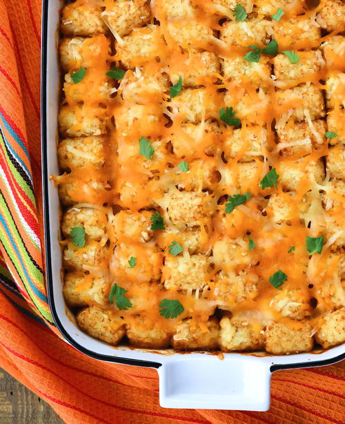 Chili Cheese Tater Tots Casserole