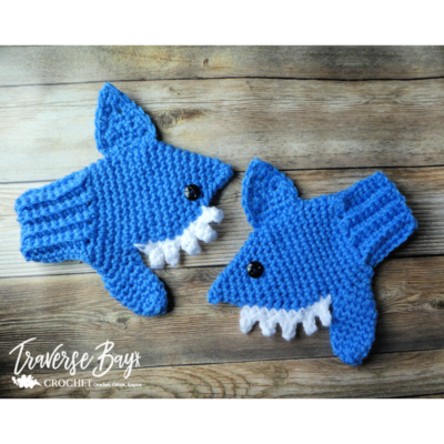 Cute Shark Mittens