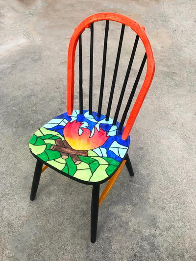 Burned Chair Makeover