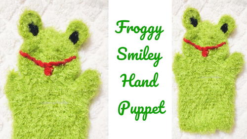 Froggy Smiley Crochet Hand Puppet