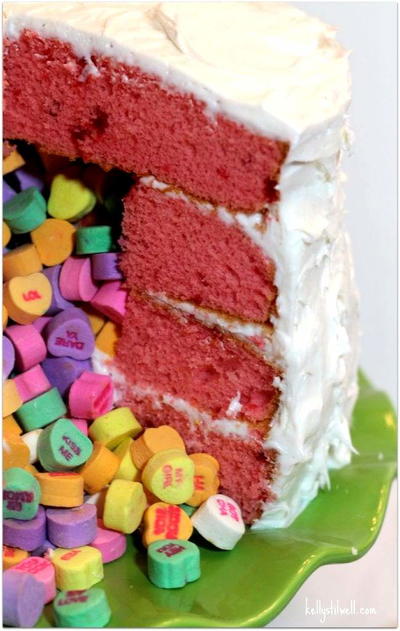 Sweetheart Surprise Valentines Day Cake