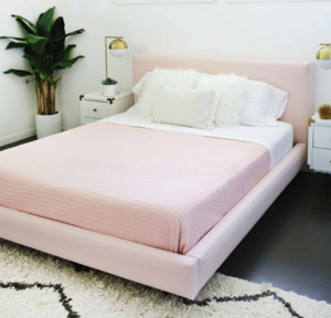 Beautiful DIY Bed Reupholster