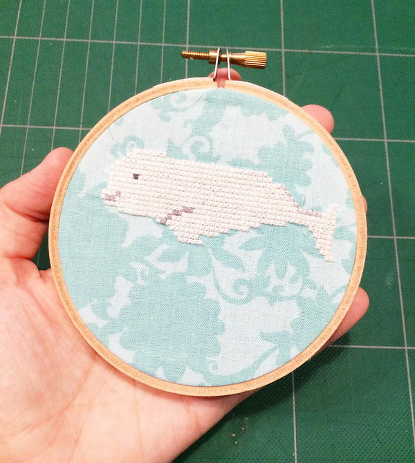 Cross Stitch Beluga Whale Pattern